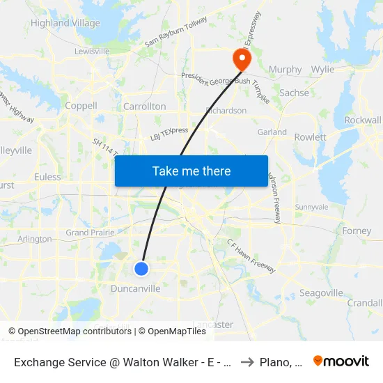 Exchange Service @ Walton Walker - E - MB to Plano, TX map