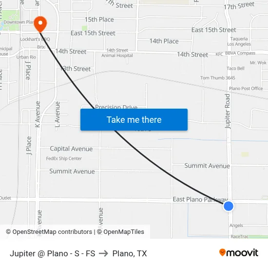 Jupiter @ Plano - S - FS to Plano, TX map