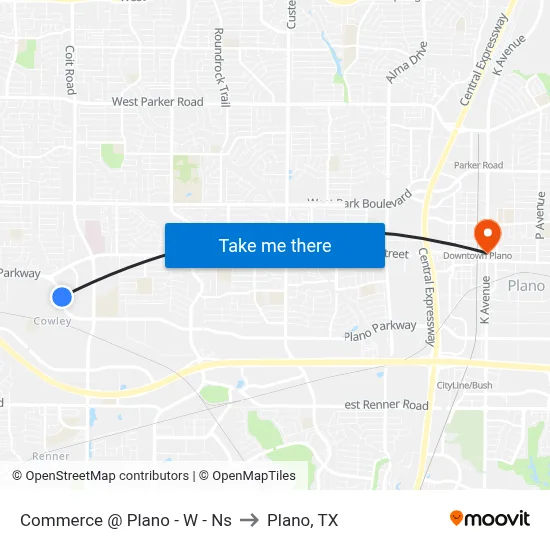 Commerce @ Plano - W - Ns to Plano, TX map