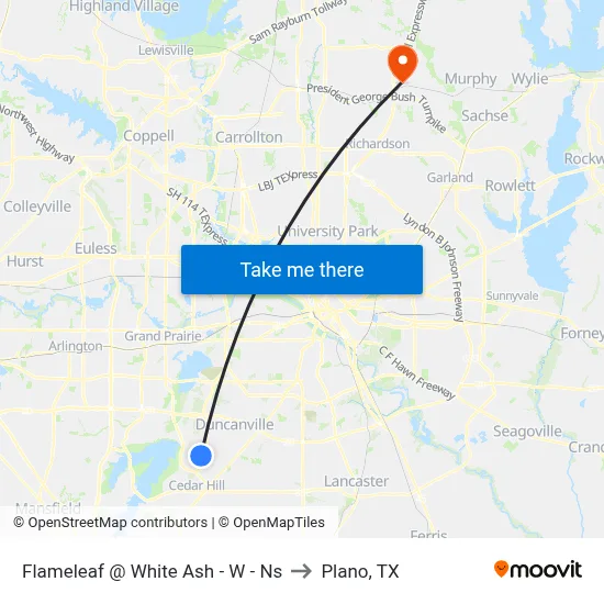 Flameleaf @ White Ash - W - Ns to Plano, TX map
