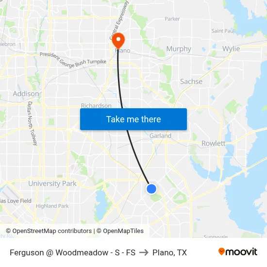 Ferguson @ Woodmeadow - S - FS to Plano, TX map