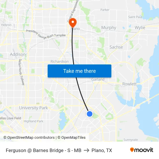 Ferguson @ Barnes Bridge - S - MB to Plano, TX map