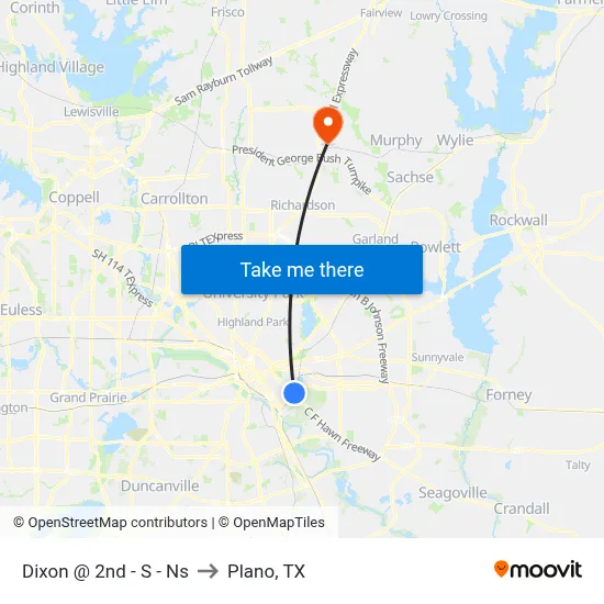 Dixon @ 2nd - S - Ns to Plano, TX map