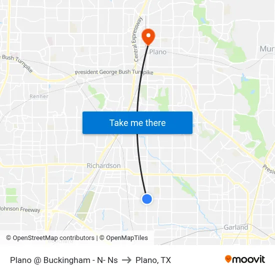 Plano @ Buckingham - N- Ns to Plano, TX map