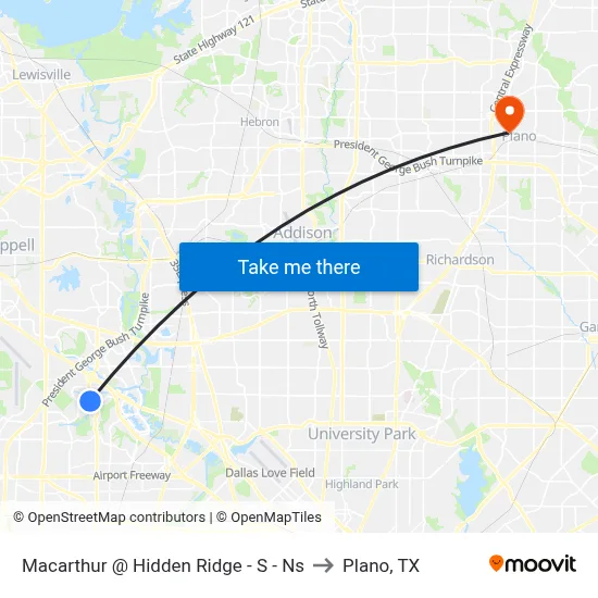 Macarthur @ Hidden Ridge - S - Ns to Plano, TX map