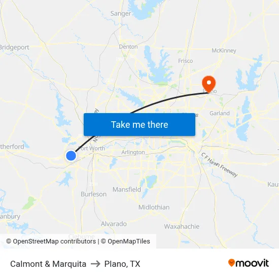 Calmont & Marquita to Plano, TX map