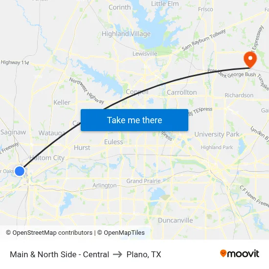 Main & North Side - Central to Plano, TX map