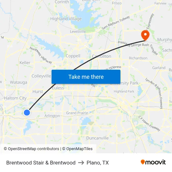 Brentwood Stair & Brentwood to Plano, TX map