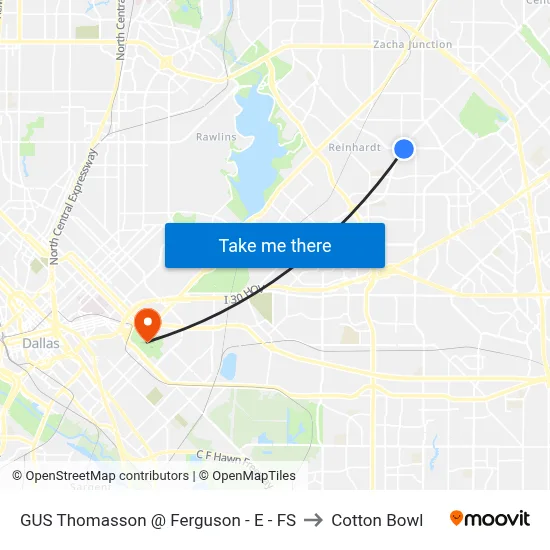 GUS Thomasson @ Ferguson - E - FS to Cotton Bowl map