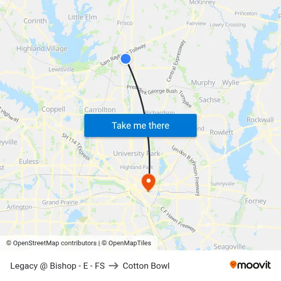 Legacy @ Bishop - E - FS to Cotton Bowl map