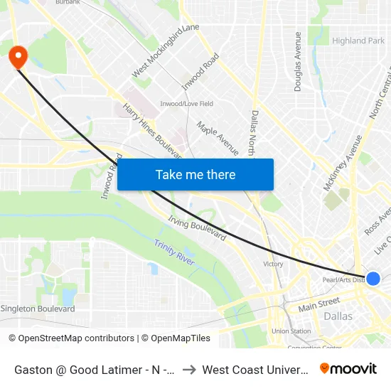 Gaston @ Good Latimer - N - Ns to West Coast University map