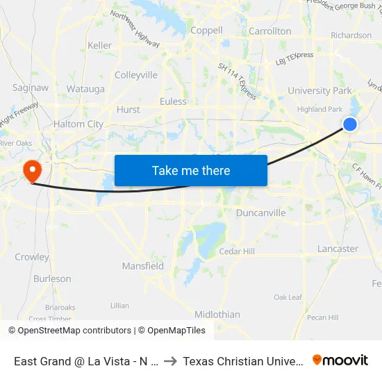 East Grand @ La Vista - N - Ns to Texas Christian University map