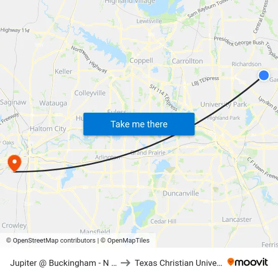 Jupiter @ Buckingham - N - MB to Texas Christian University map
