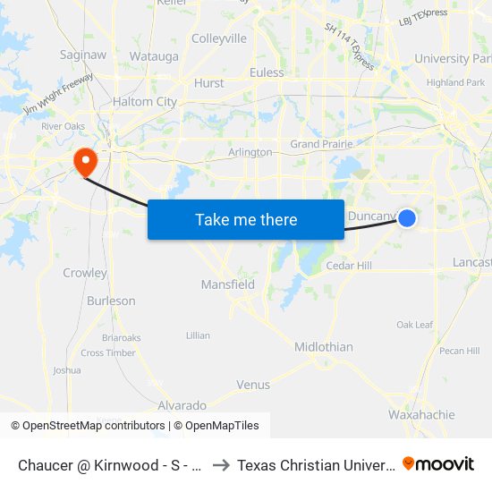 Chaucer @ Kirnwood - S - Mb2 to Texas Christian University map
