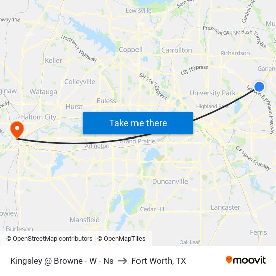 Kingsley @ Browne - W - Ns to Fort Worth, TX map