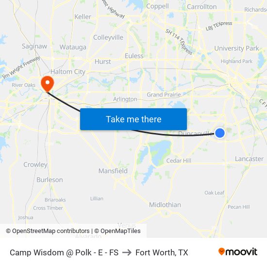 Camp Wisdom @ Polk - E - FS to Fort Worth, TX map