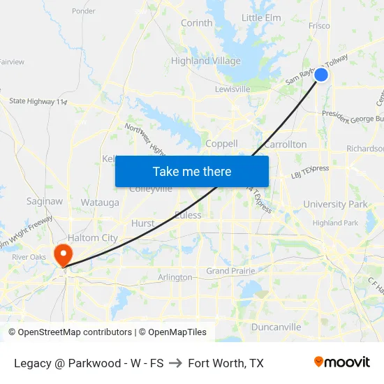 Legacy @ Parkwood - W -  FS to Fort Worth, TX map