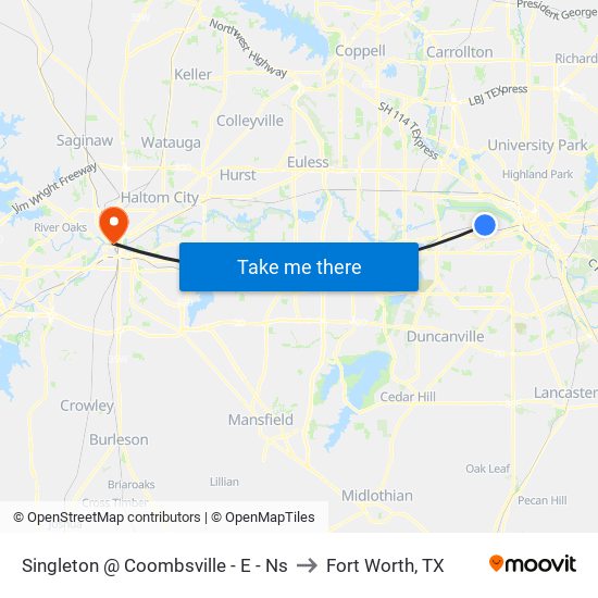 Singleton @ Coombsville - E - Ns to Fort Worth, TX map