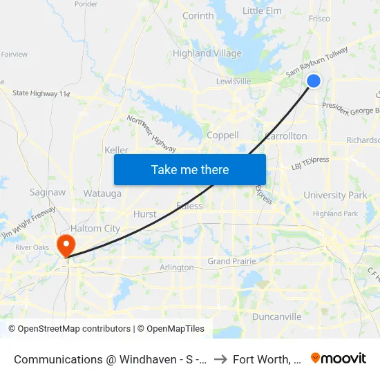 Communications @ Windhaven - S - FS to Fort Worth, TX map