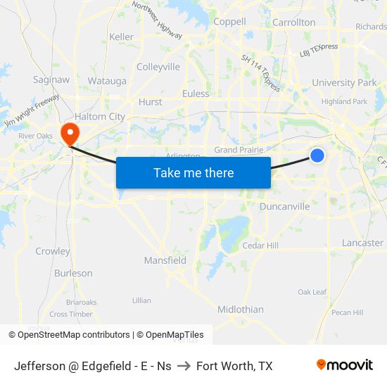 Jefferson @ Edgefield - E - Ns to Fort Worth, TX map