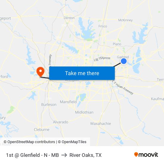 1st @ Glenfield - N - MB to River Oaks, TX map