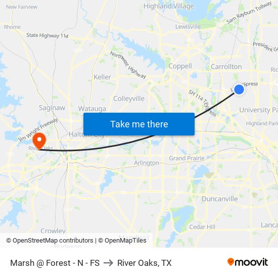 Marsh @ Forest - N - FS to River Oaks, TX map