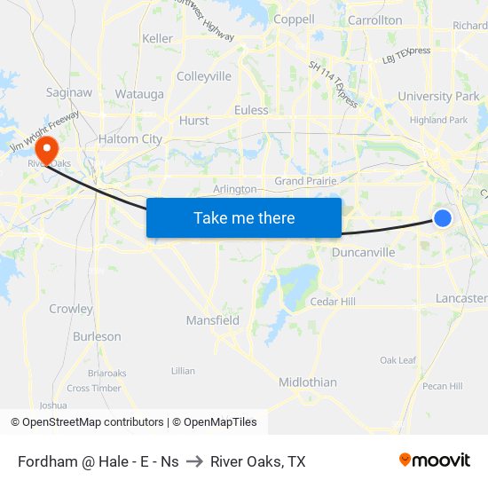 Fordham @ Hale - E - Ns to River Oaks, TX map