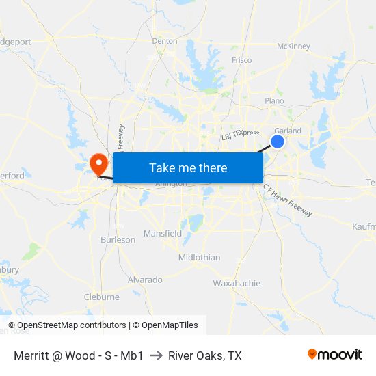 Merritt @ Wood - S - Mb1 to River Oaks, TX map