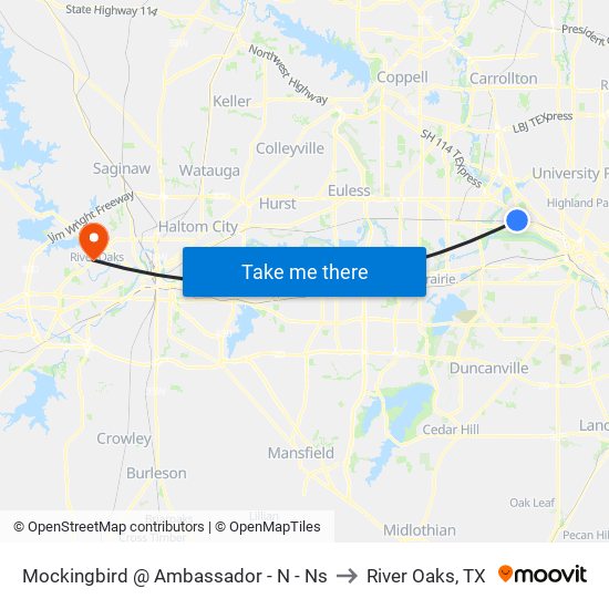 Mockingbird @ Ambassador - N - Ns to River Oaks, TX map