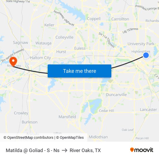 Matilda @ Goliad - S - Ns to River Oaks, TX map