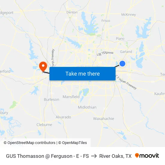 GUS Thomasson @ Ferguson - E - FS to River Oaks, TX map