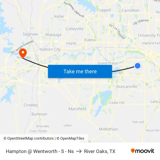 Hampton @ Wentworth - S - Ns to River Oaks, TX map