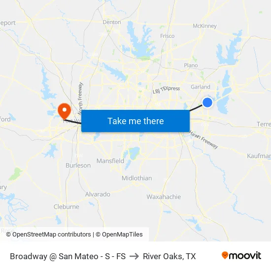Broadway @ San Mateo - S - FS to River Oaks, TX map