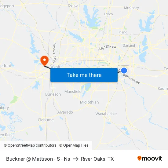 Buckner @ Mattison - S - Ns to River Oaks, TX map