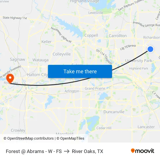 Forest @ Abrams - W - FS to River Oaks, TX map