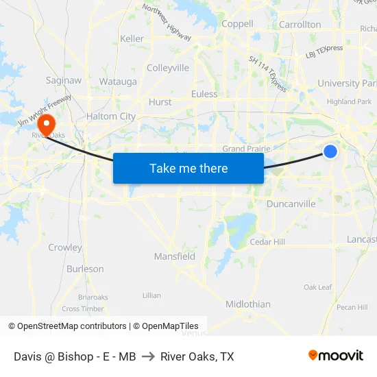 Davis @ Bishop - E - MB to River Oaks, TX map