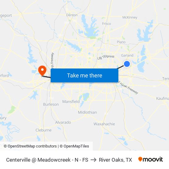 Centerville @ Meadowcreek - N - FS to River Oaks, TX map