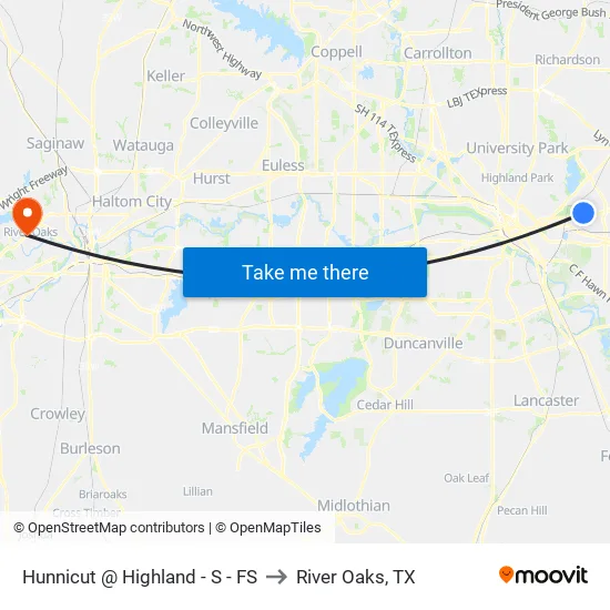 Hunnicut @ Highland - S - FS to River Oaks, TX map
