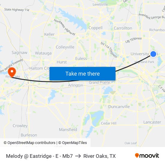 Melody @ Eastridge - E - Mb7 to River Oaks, TX map