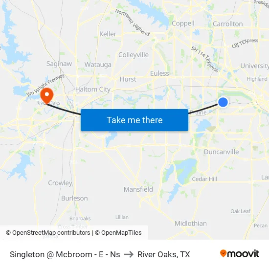 Singleton @ Mcbroom - E - Ns to River Oaks, TX map