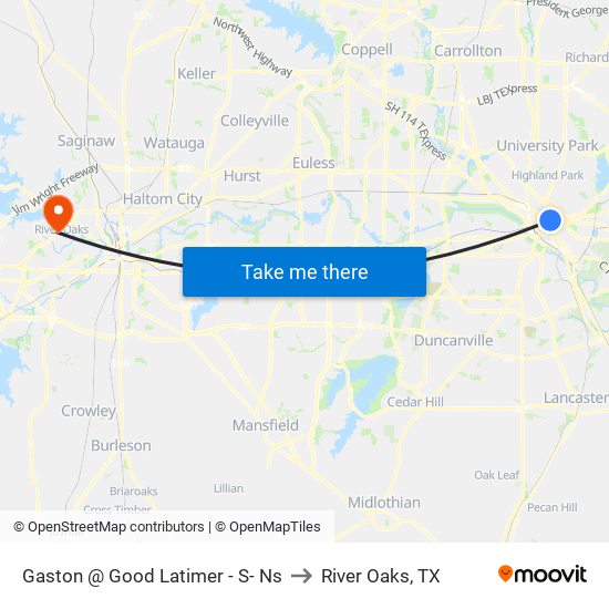 Gaston @ Good Latimer - S- Ns to River Oaks, TX map