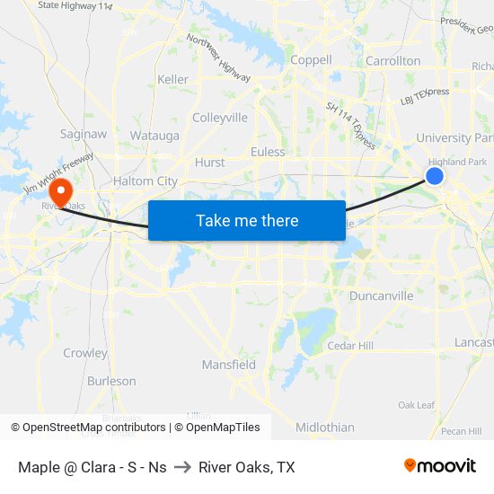 Maple @ Clara - S - Ns to River Oaks, TX map