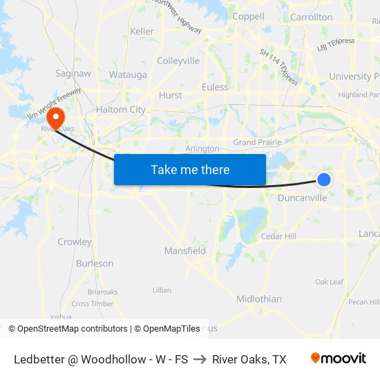 Ledbetter @ Woodhollow - W - FS to River Oaks, TX map