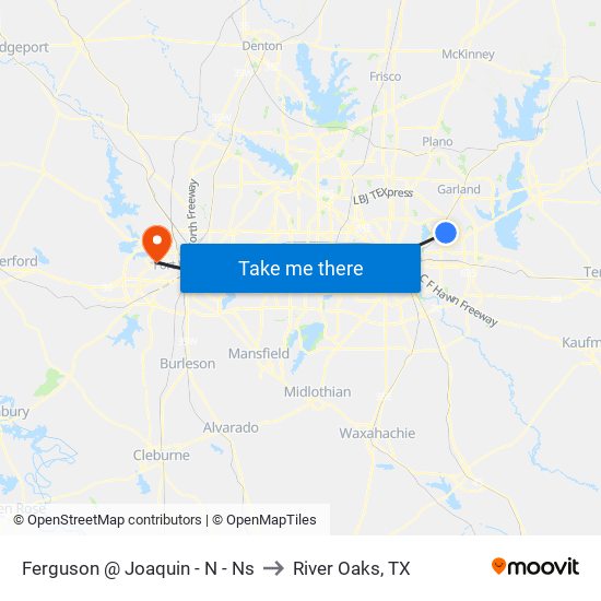 Ferguson @ Joaquin - N - Ns to River Oaks, TX map