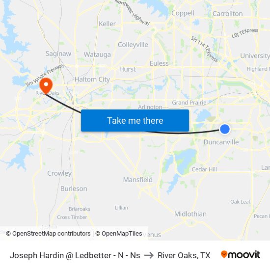 Joseph Hardin @ Ledbetter - N - Ns to River Oaks, TX map