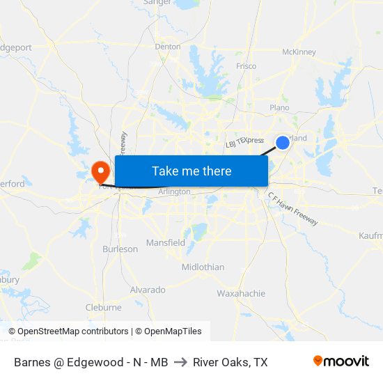 Barnes @ Edgewood - N - MB to River Oaks, TX map