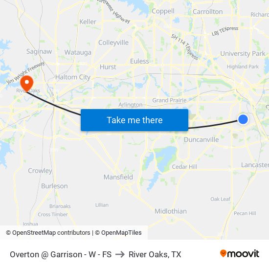 Overton @ Garrison - W - FS to River Oaks, TX map