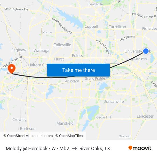 Melody @ Hemlock - W - Mb2 to River Oaks, TX map