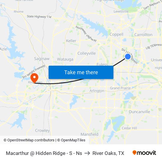 Macarthur @ Hidden Ridge - S - Ns to River Oaks, TX map