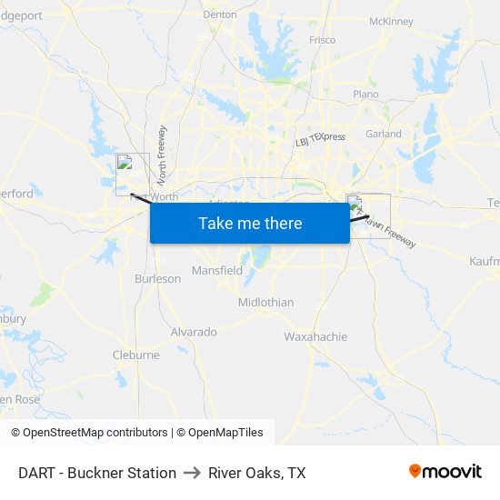 DART - Buckner Station to River Oaks, TX map